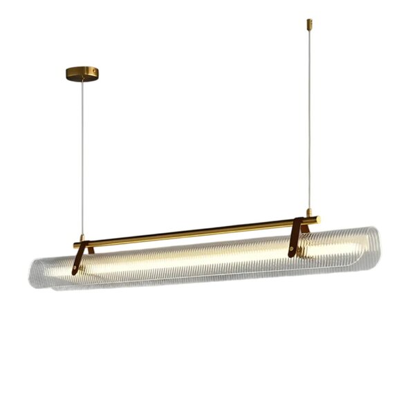 Modern Rectangle Chandelier – Gold Finish - Picture 6 of 7